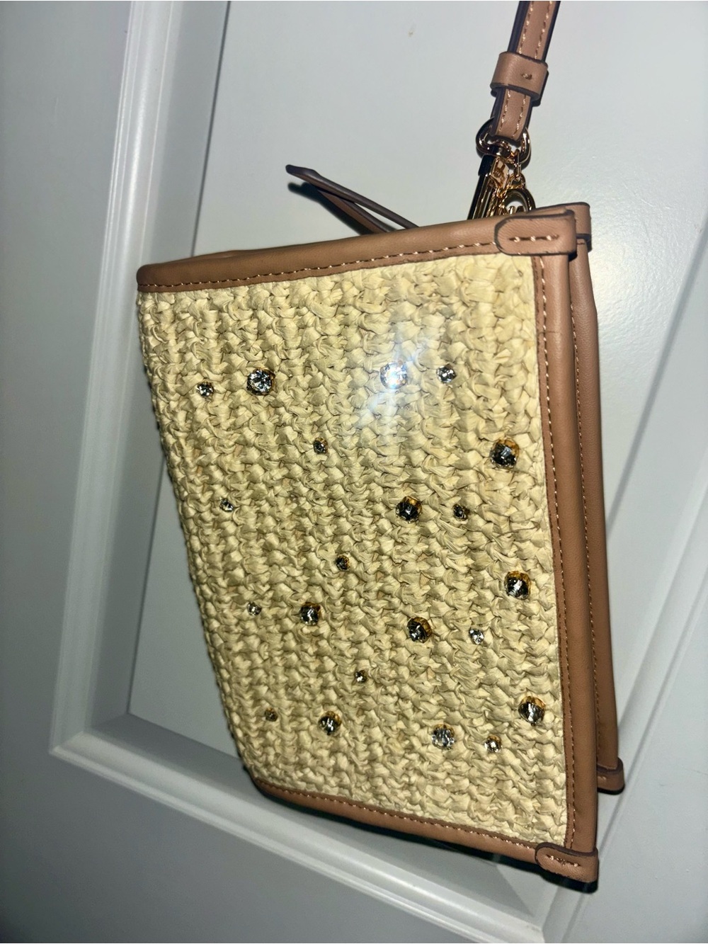 Anne Klein Rhinestone Woven Wristlet